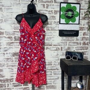 Express Red Ruffled Tiered Sundress